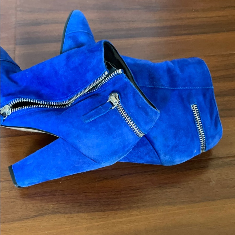 ALDO Electric blue zipper ankle boots - Picture 4 of 4